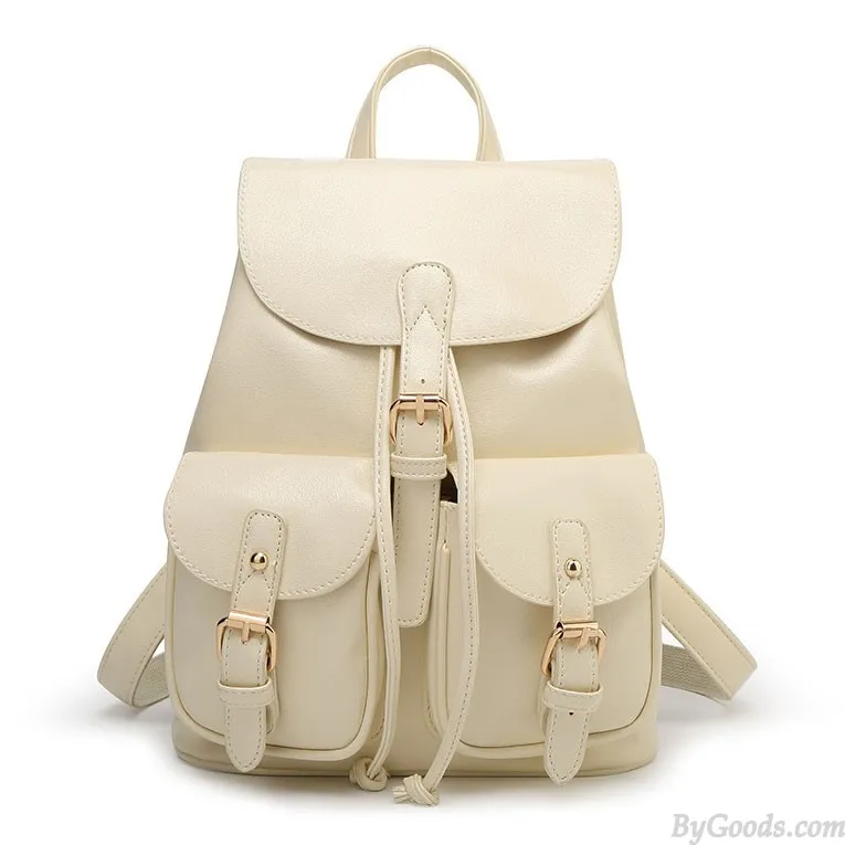 Leisure Pink  Beam Port Dual Gril's Rucksack Front Pockets College Backpack