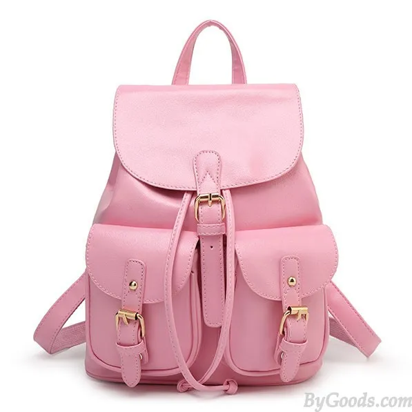Leisure Pink  Beam Port Dual Gril's Rucksack Front Pockets College Backpack