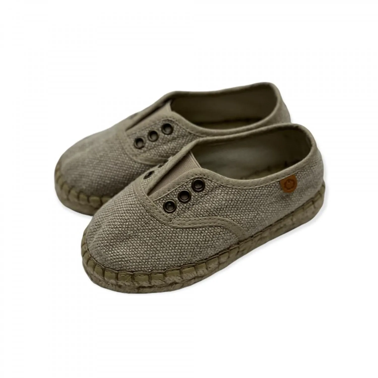 Linen espadrille boy's blucher in two colours.