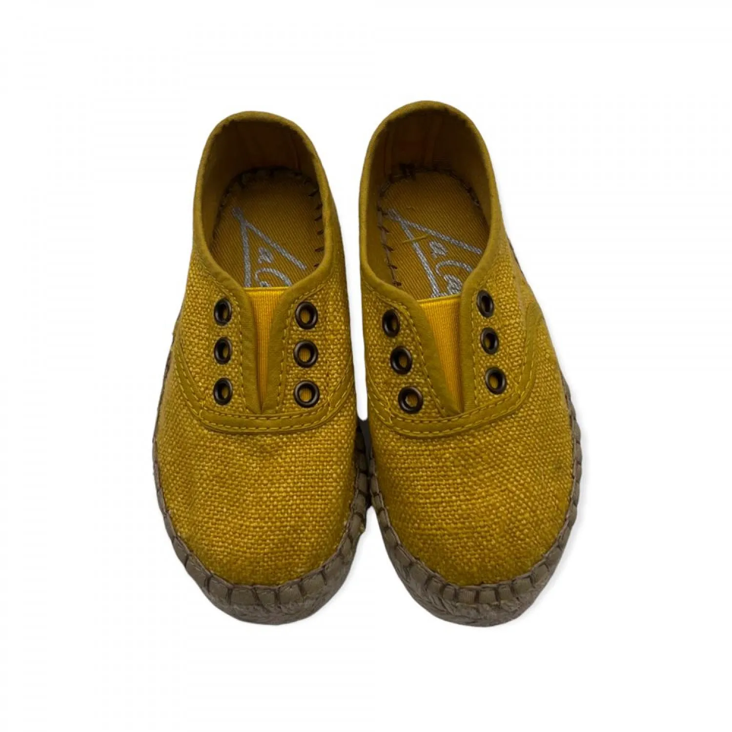 Linen espadrille boy's blucher in two colours.