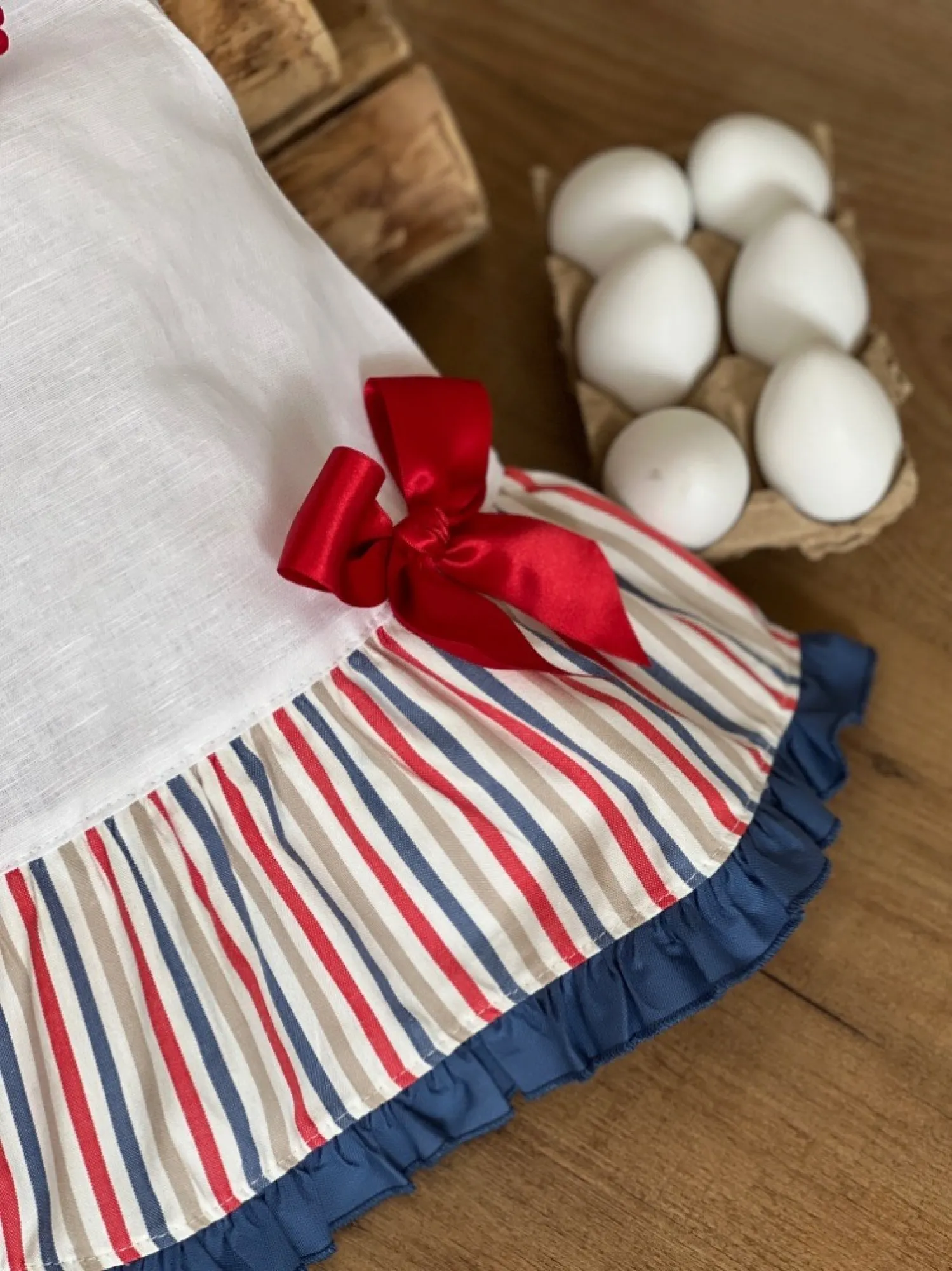 LOWWAISTED LINEN SAILOR DRESS