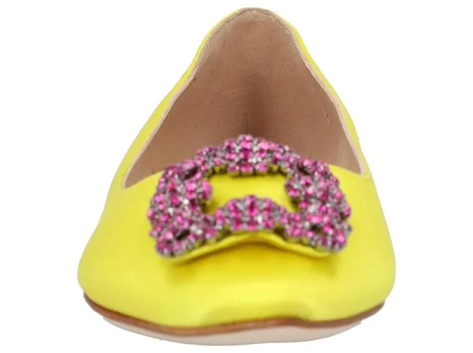Manolo Blahnik Hangisi Plano Amarillo 