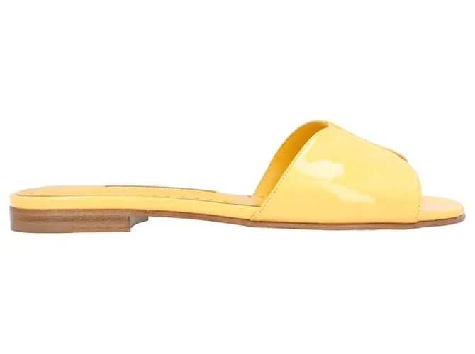 Manolo Blahnik Houramu Plano Amarillo 