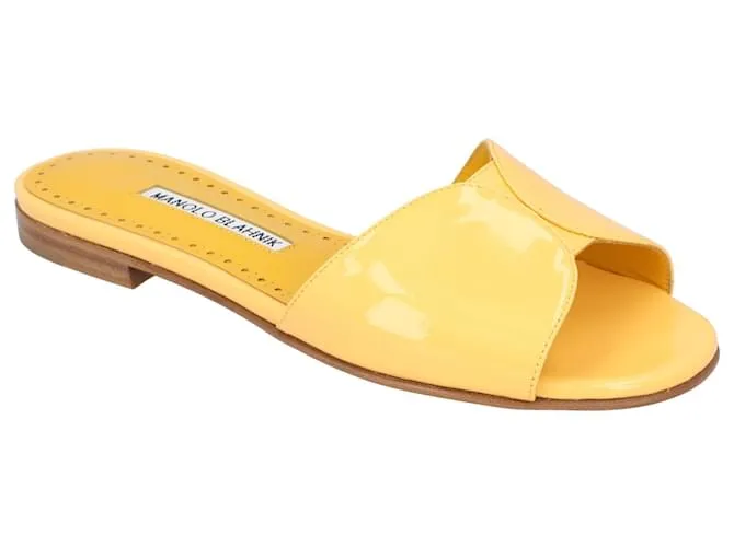 Manolo Blahnik Houramu Plano Amarillo 