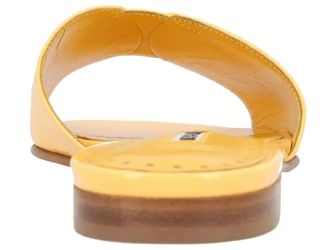Manolo Blahnik Houramu Plano Amarillo 