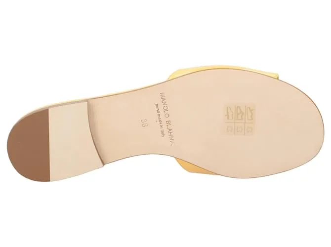 Manolo Blahnik Houramu Plano Amarillo 