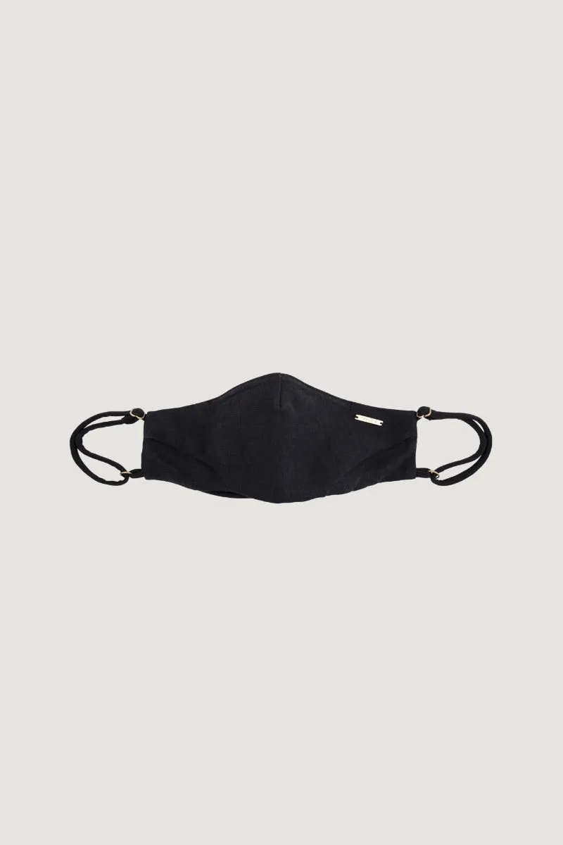 MASCARILLA LINEN NATURAL DYED  CHARCOAL