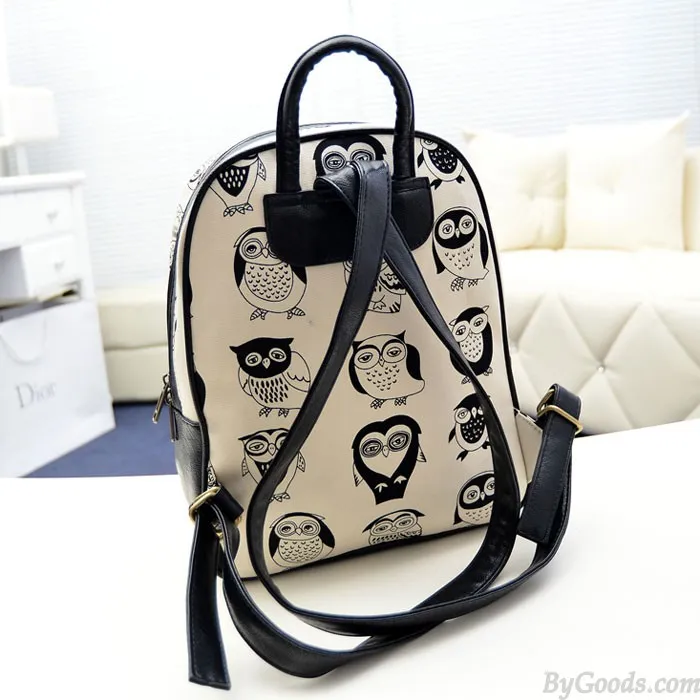 Mini Leisure Cartoon Owl College Backpack