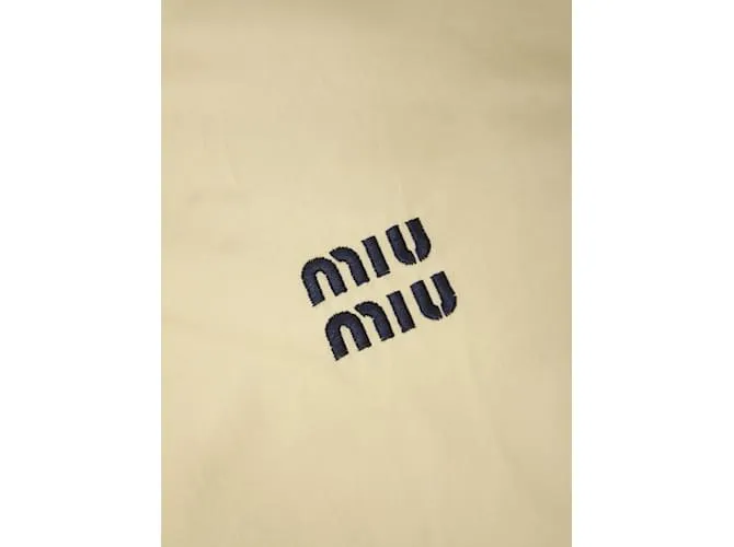 MIU MIU CAMISA CORTA AMARILLA DESGASTADA  TALLA UK 6 AMARILLO 