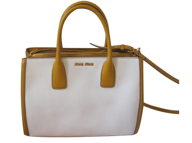 Miu Miu Madras de dos tonos Amarillo 