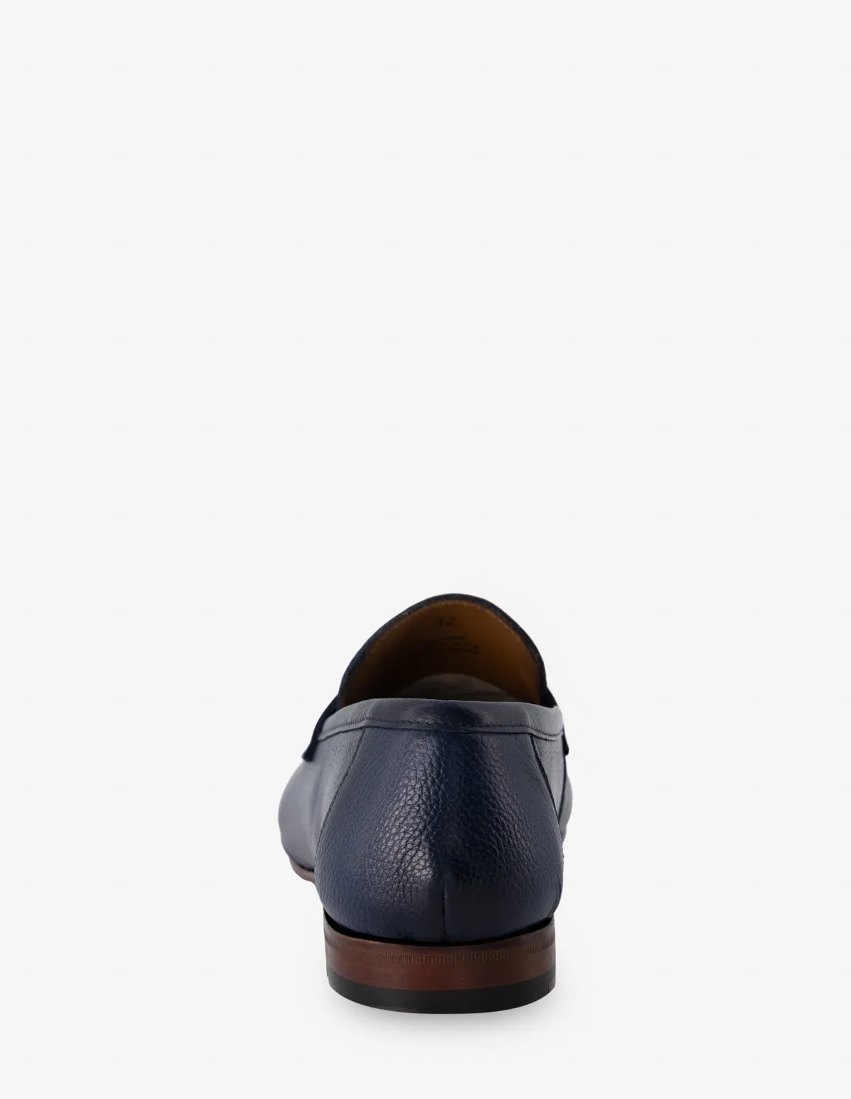 Mocasín de piel napa suaves en color azul para hombre