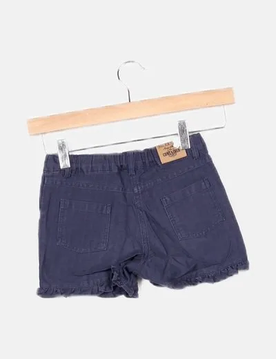 Neck & Neck Pantalón corto azul marino ribete volantes