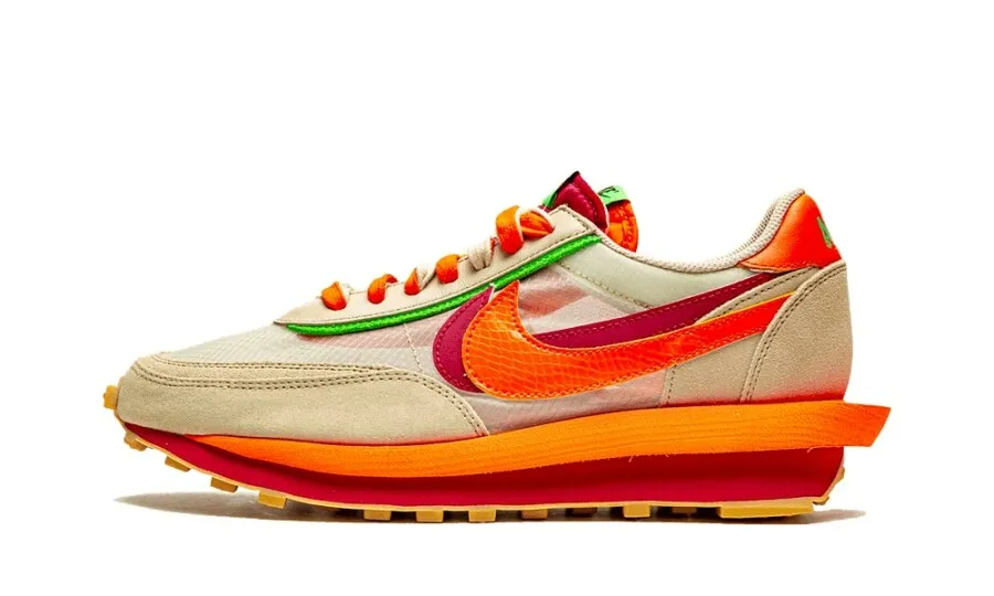 Nike LD Waffle x sacai x Clot Net Orange