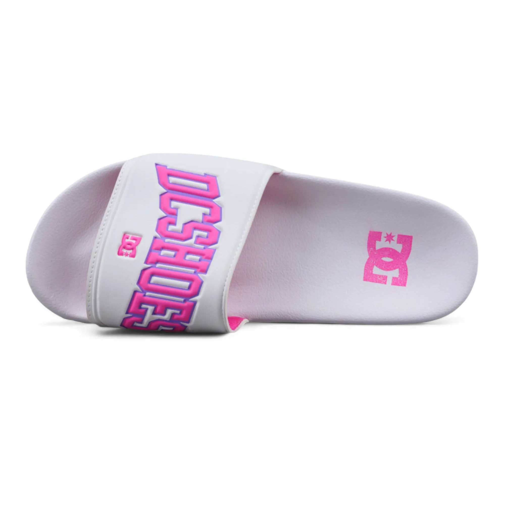 Ojota Dc Slide Platform Mujer Blanco Rosa