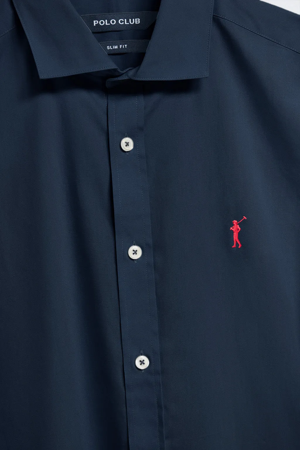 Pack de dos camisas slim en blanco y azul marino con logo Rigby Go