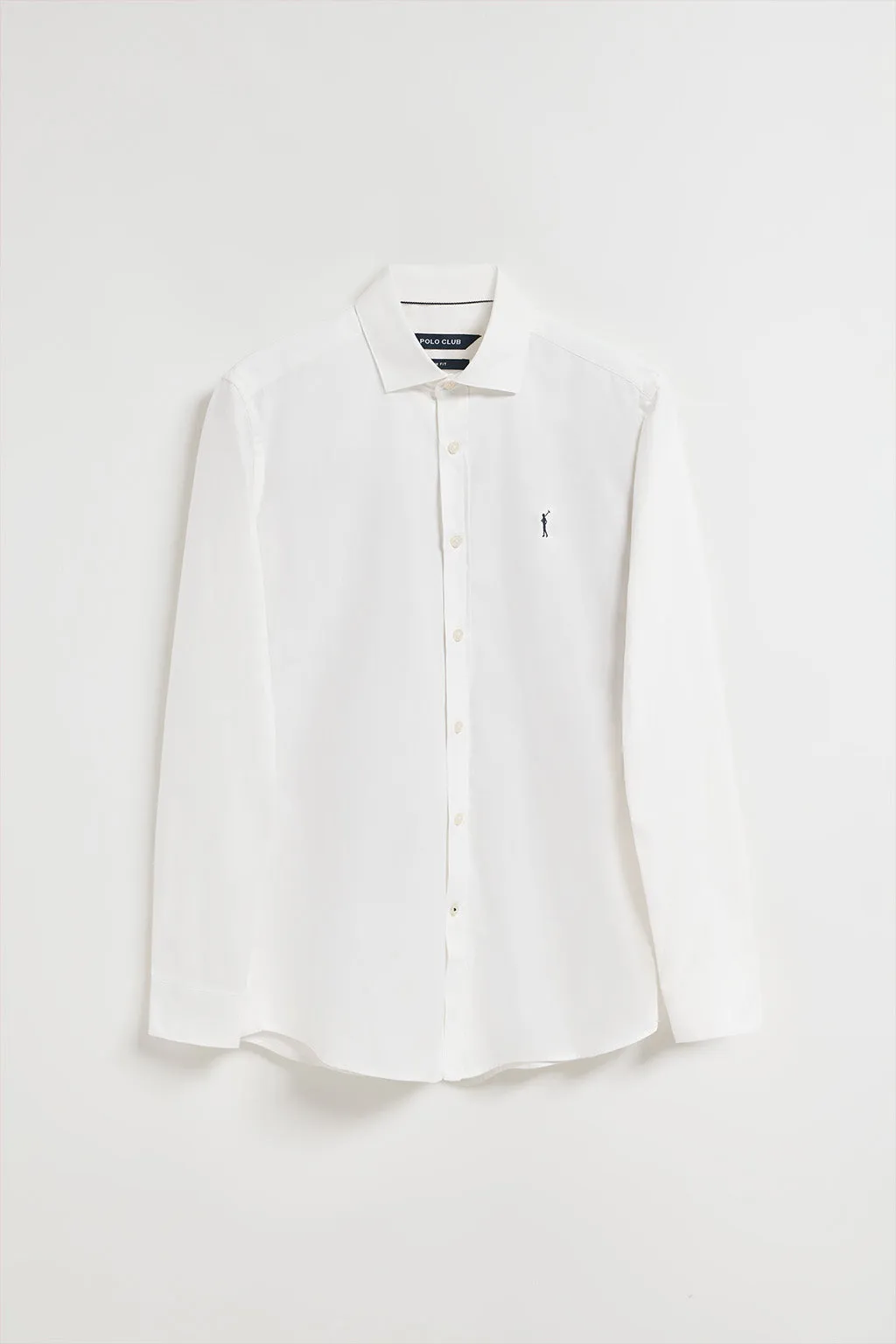 Pack de dos camisas slim en blanco y azul marino con logo Rigby Go
