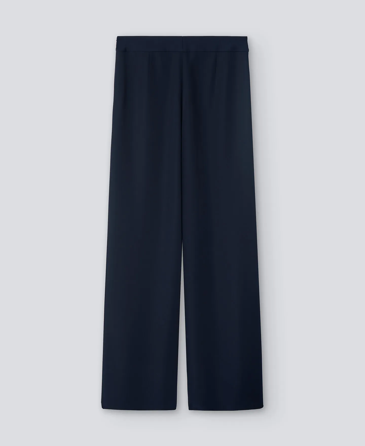 Pantalón pierna ancha azul marino mujer