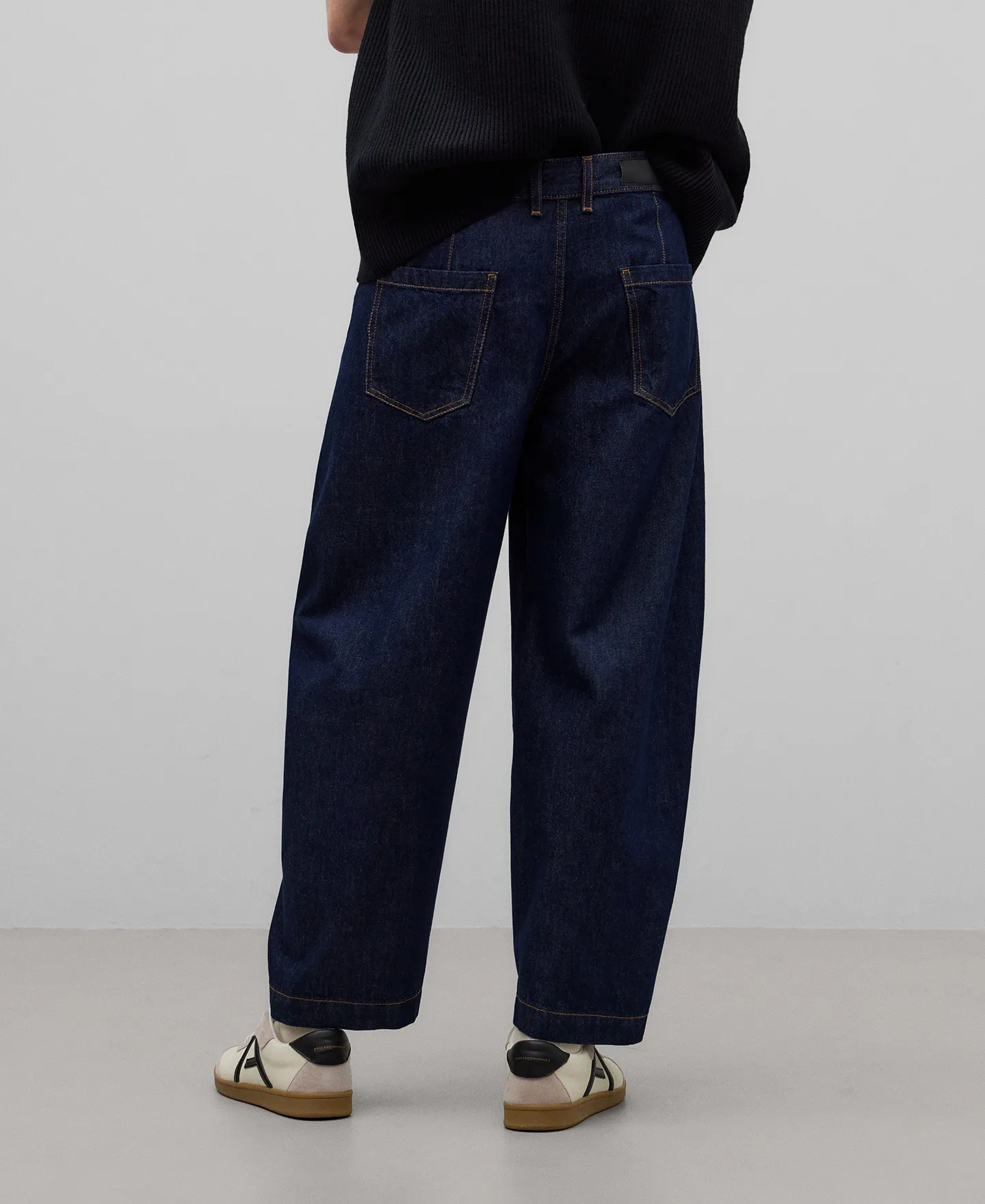 Pantalón vaquero barrel fit azul hombre