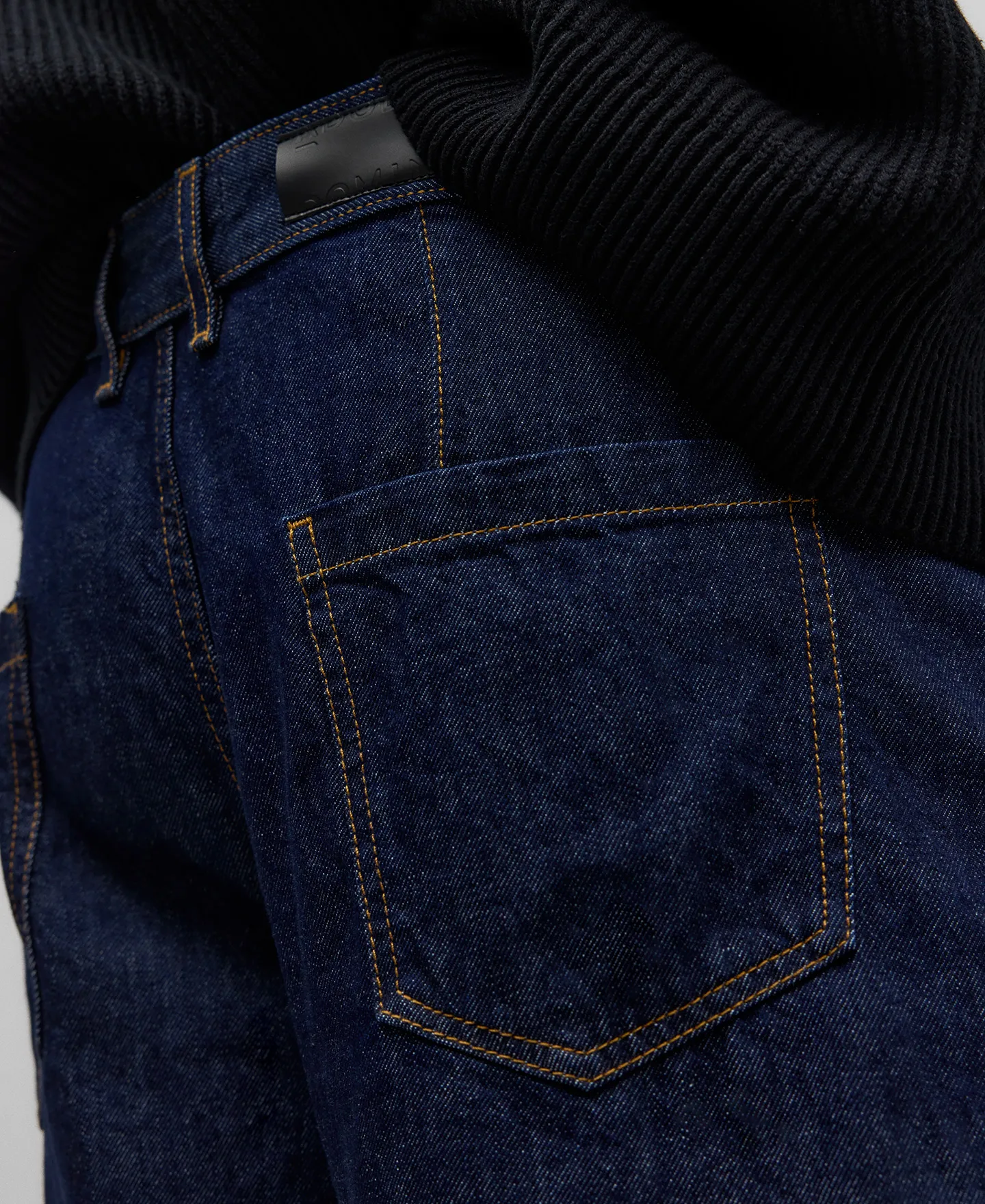 Pantalón vaquero barrel fit azul hombre