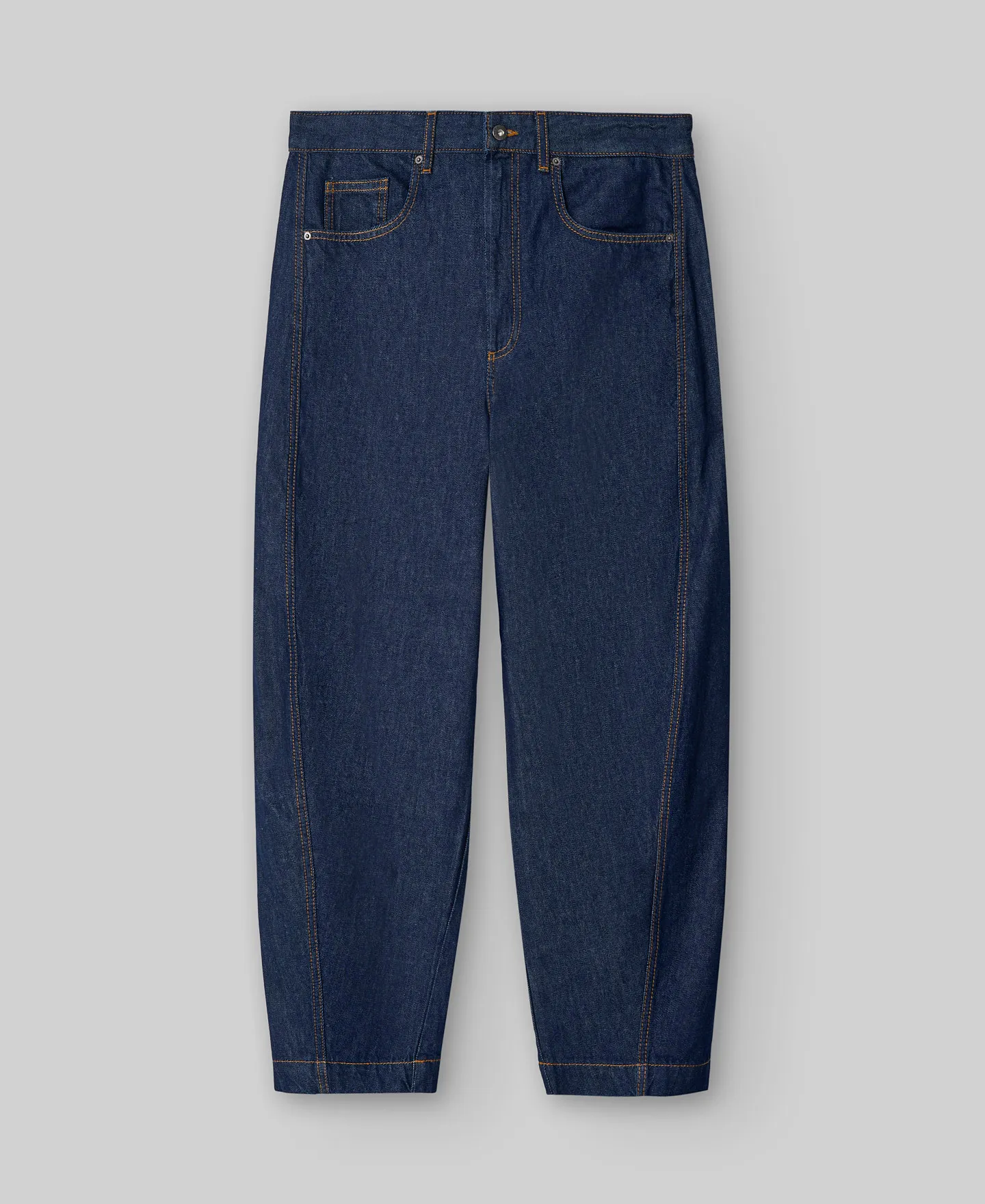 Pantalón vaquero barrel fit azul hombre