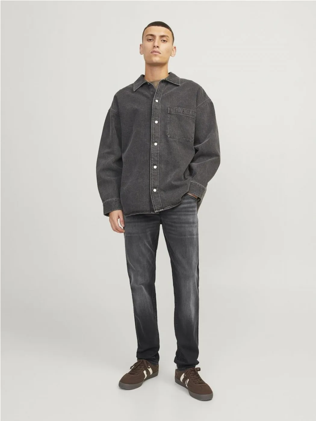 PANTALON VAQUERO JACK & JONES HOMBRE JJIGLENN NEGRO