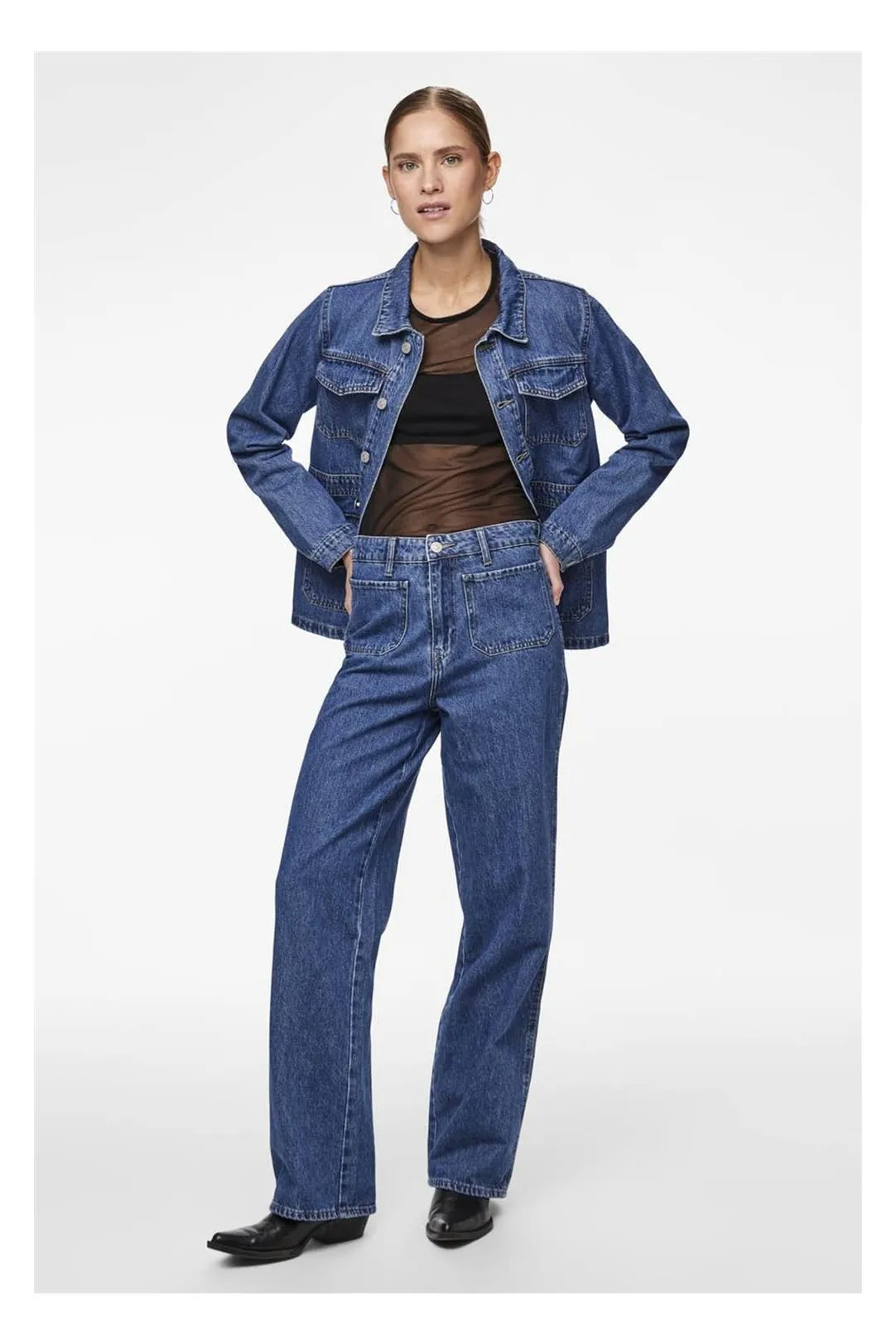 PANTALON VAQUERO WIDE PCSKY VAQUERO