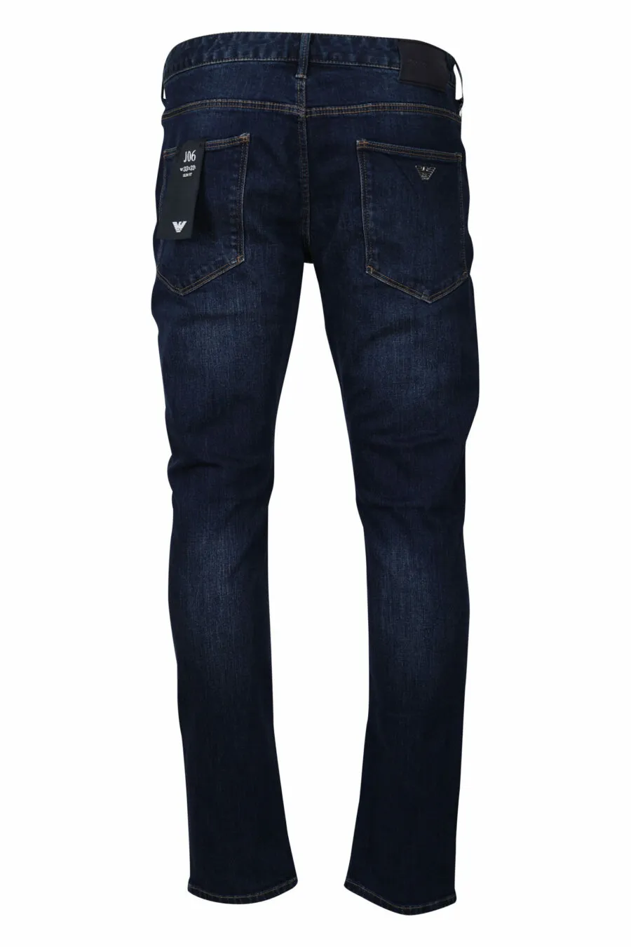 Pantalón vaquero azul oscuro con logo águila de metal