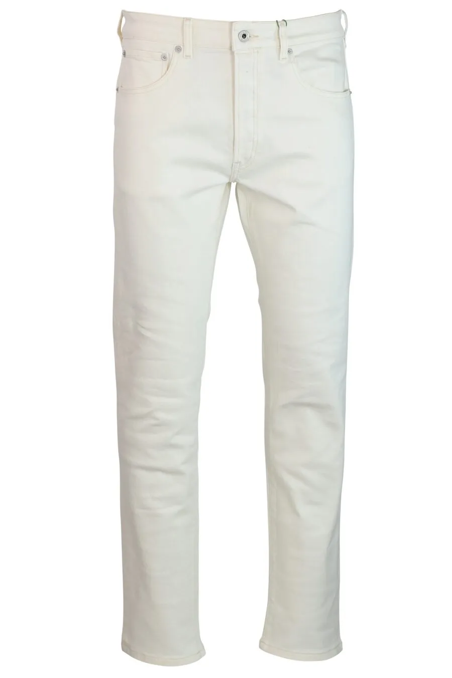 Pantalón vaquero blanco con minilogo