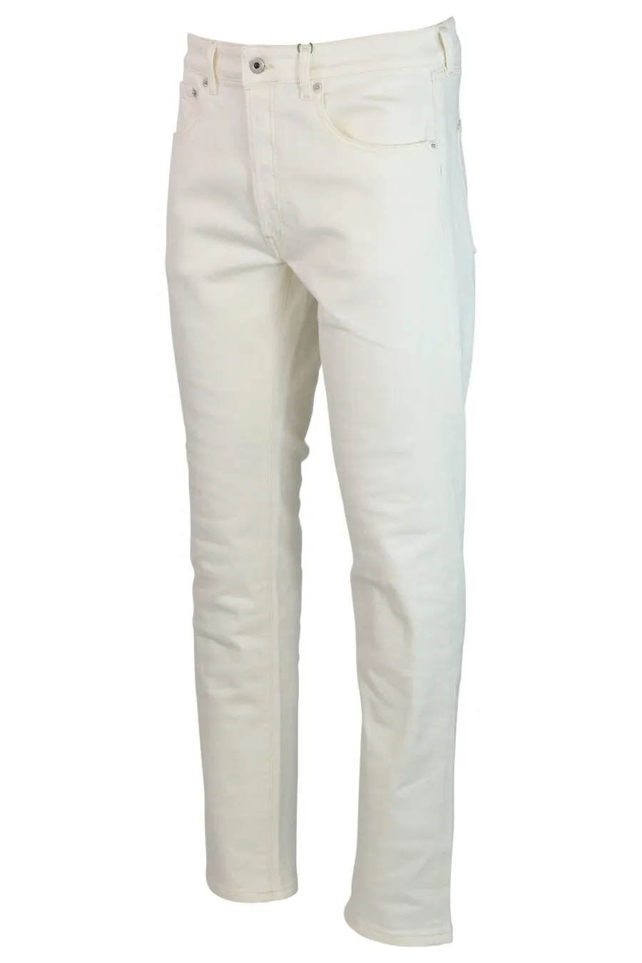 Pantalón vaquero blanco con minilogo