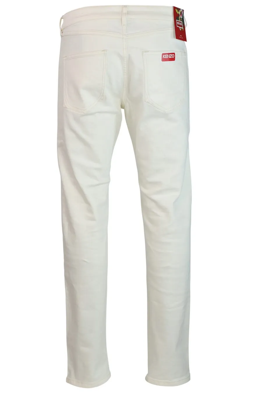 Pantalón vaquero blanco con minilogo