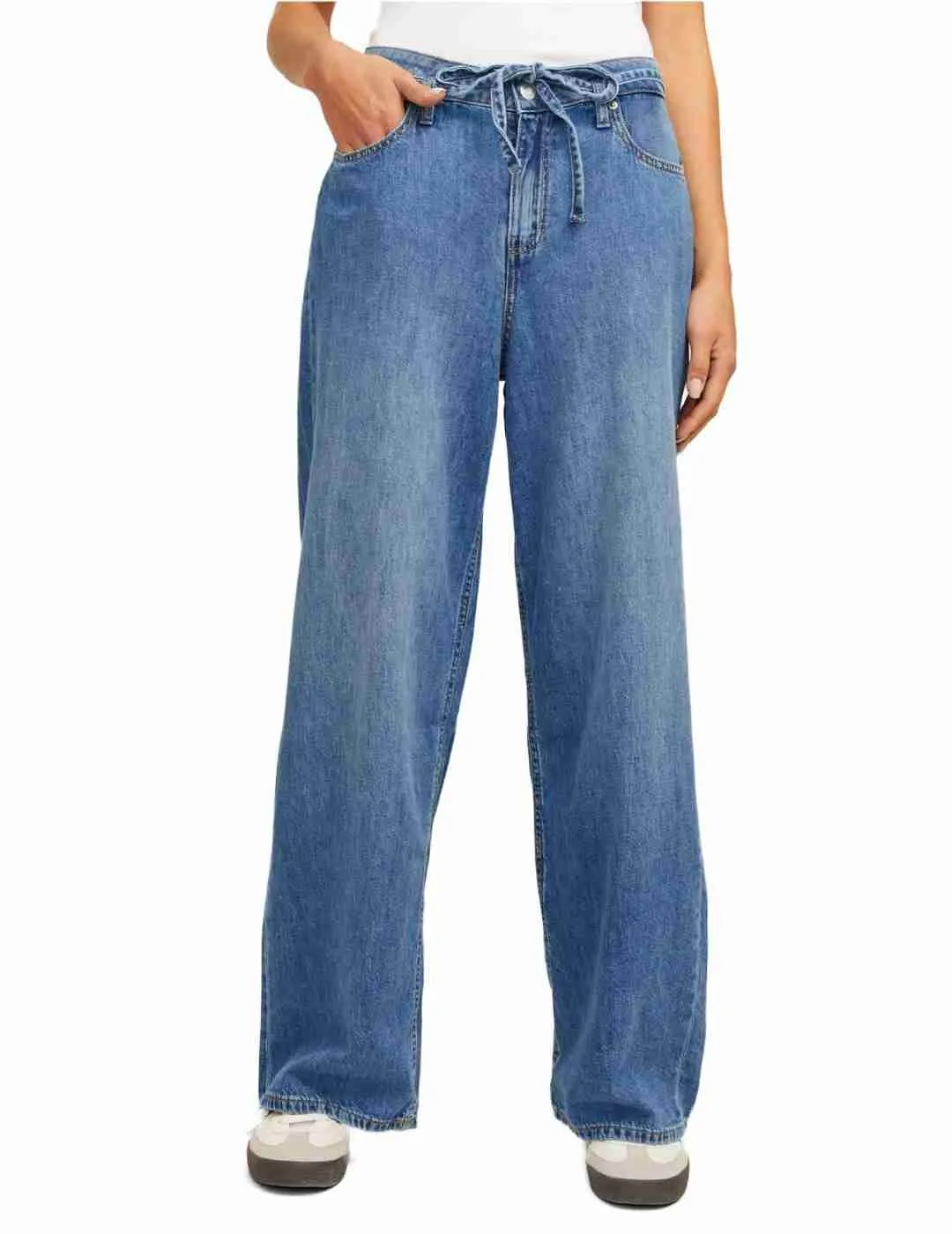 Pantalón vaquero JJXX Pixi wide azul para mujer
