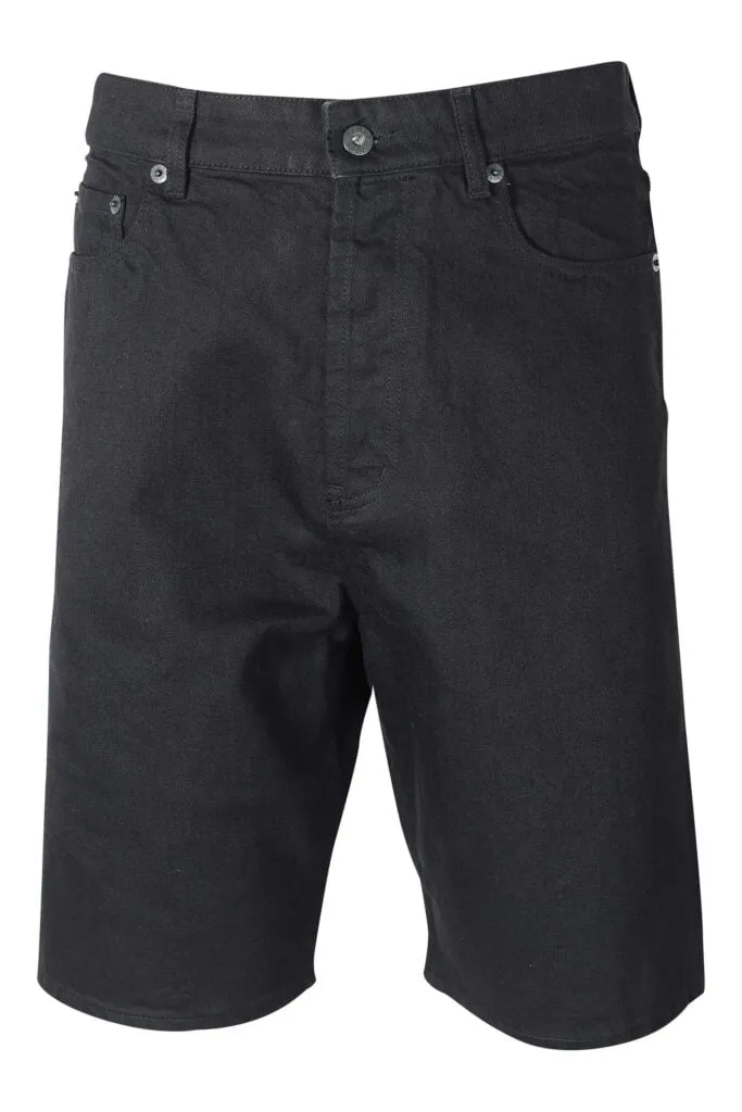 Pantalón vaquero negro corto con minilogo