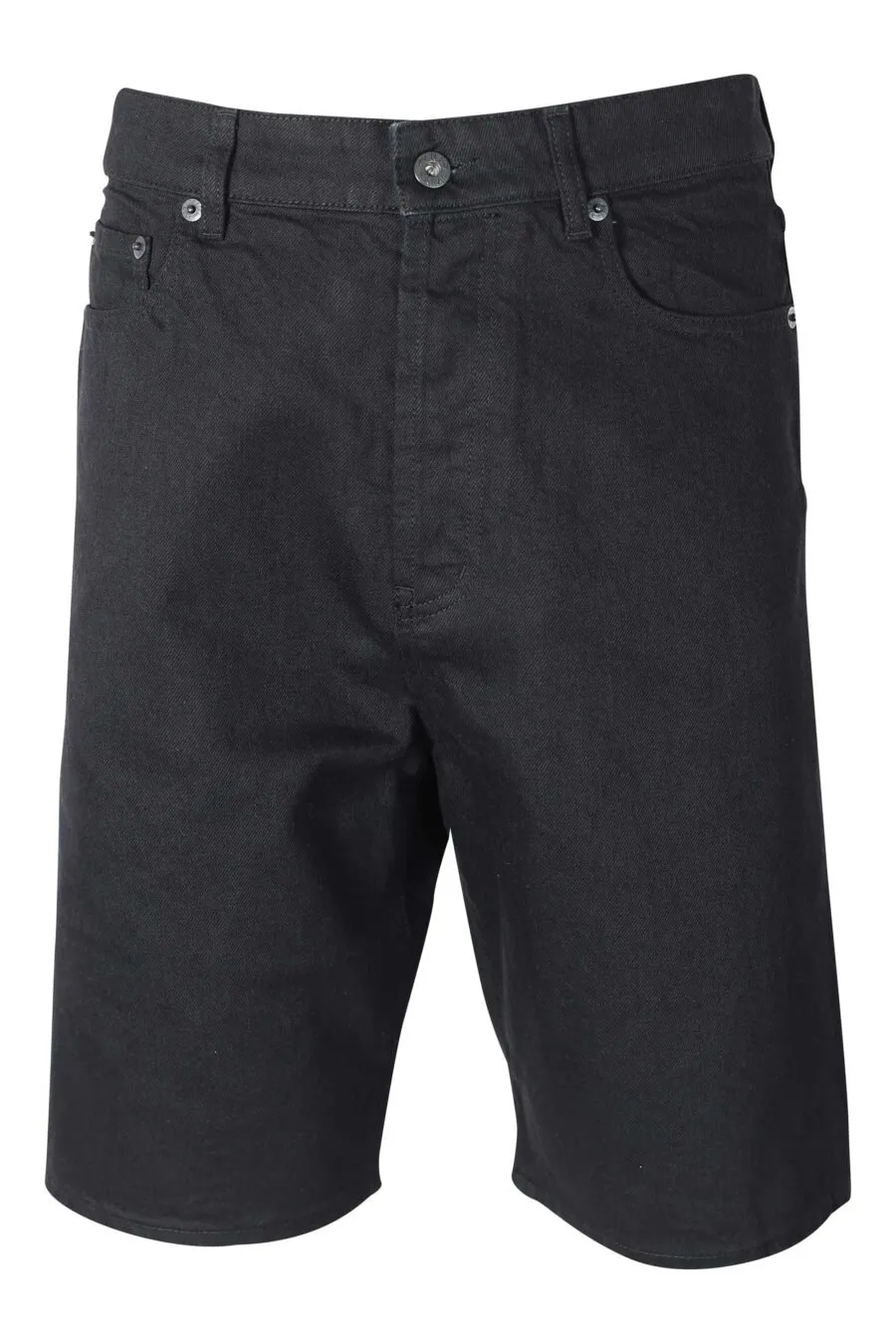 Pantalón vaquero negro corto con minilogo
