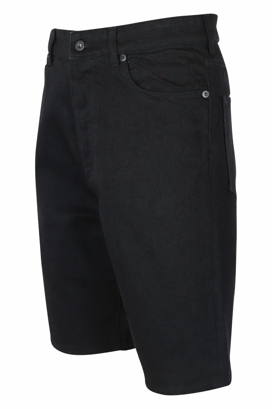 Pantalón vaquero negro corto con minilogo