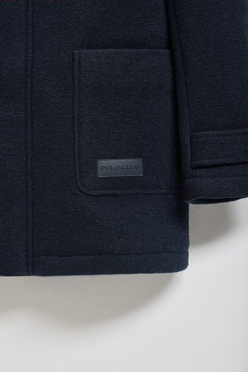 Parka con capucha azul marino Clay con detalles Polo Club