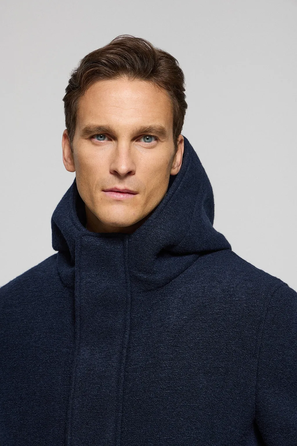 Parka con capucha azul marino Clay con detalles Polo Club