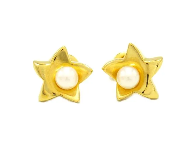 Pendientes de perlas Mikimoto en oro amarillo Blanco 