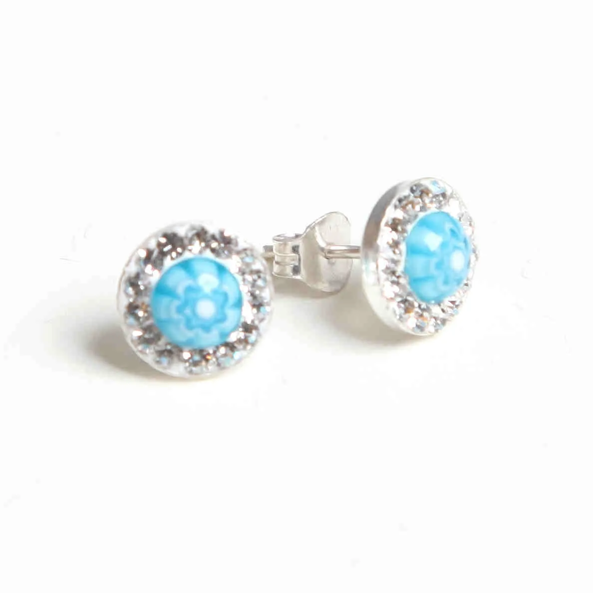 Pendientes Redondos Azul