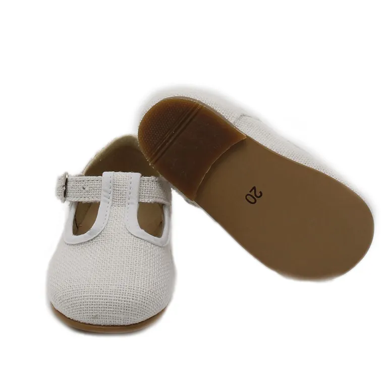 Pepito shoe for a boy in rustic linen. Special Ceremony