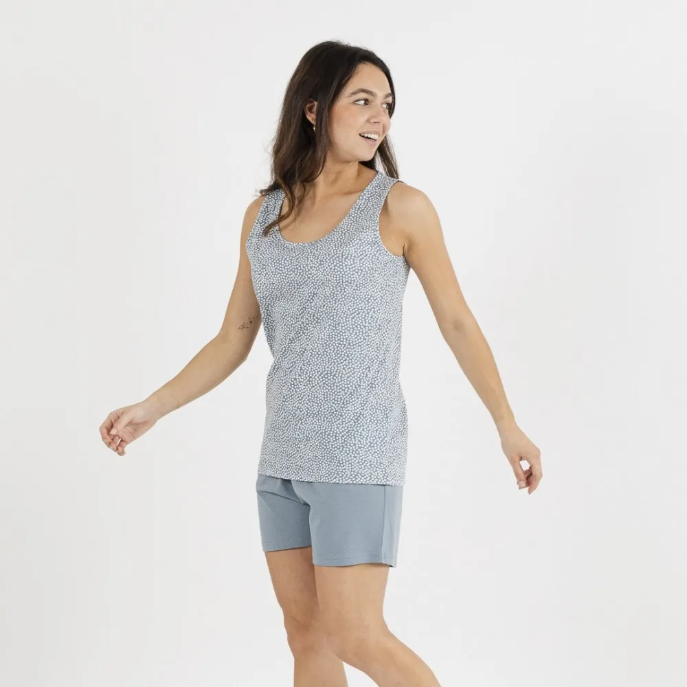 Pijama corto algodón Cloti indigo