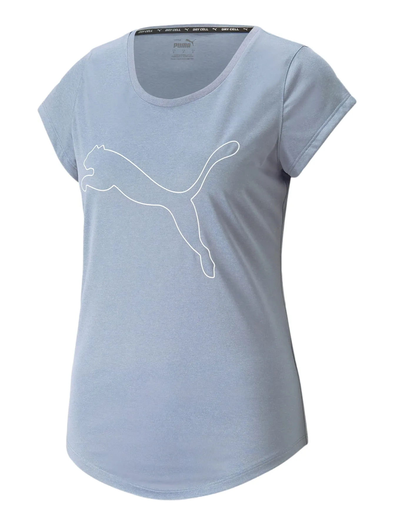 Playera Puma Performance Heather Cat Azul Para Mujer