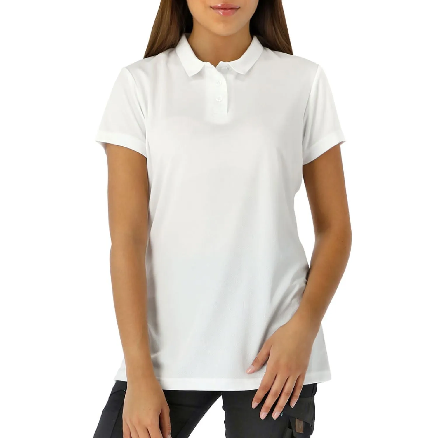 Polera Cooldry QUEBEC Manga corta  Mujer Blanco