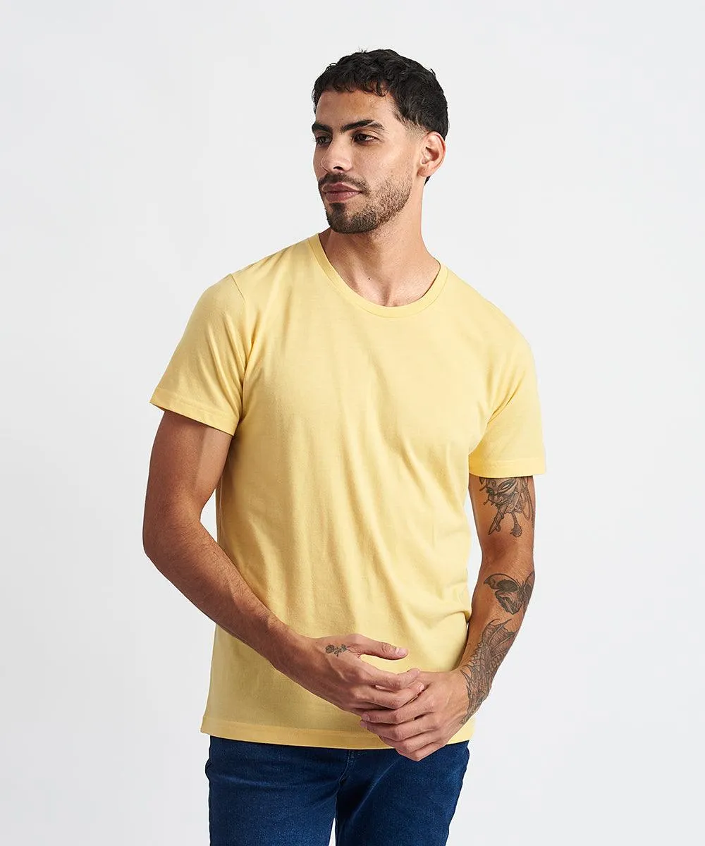 POLO BASICO MANGA CORTA CUELLO REDONDO PV24 AMARILLO