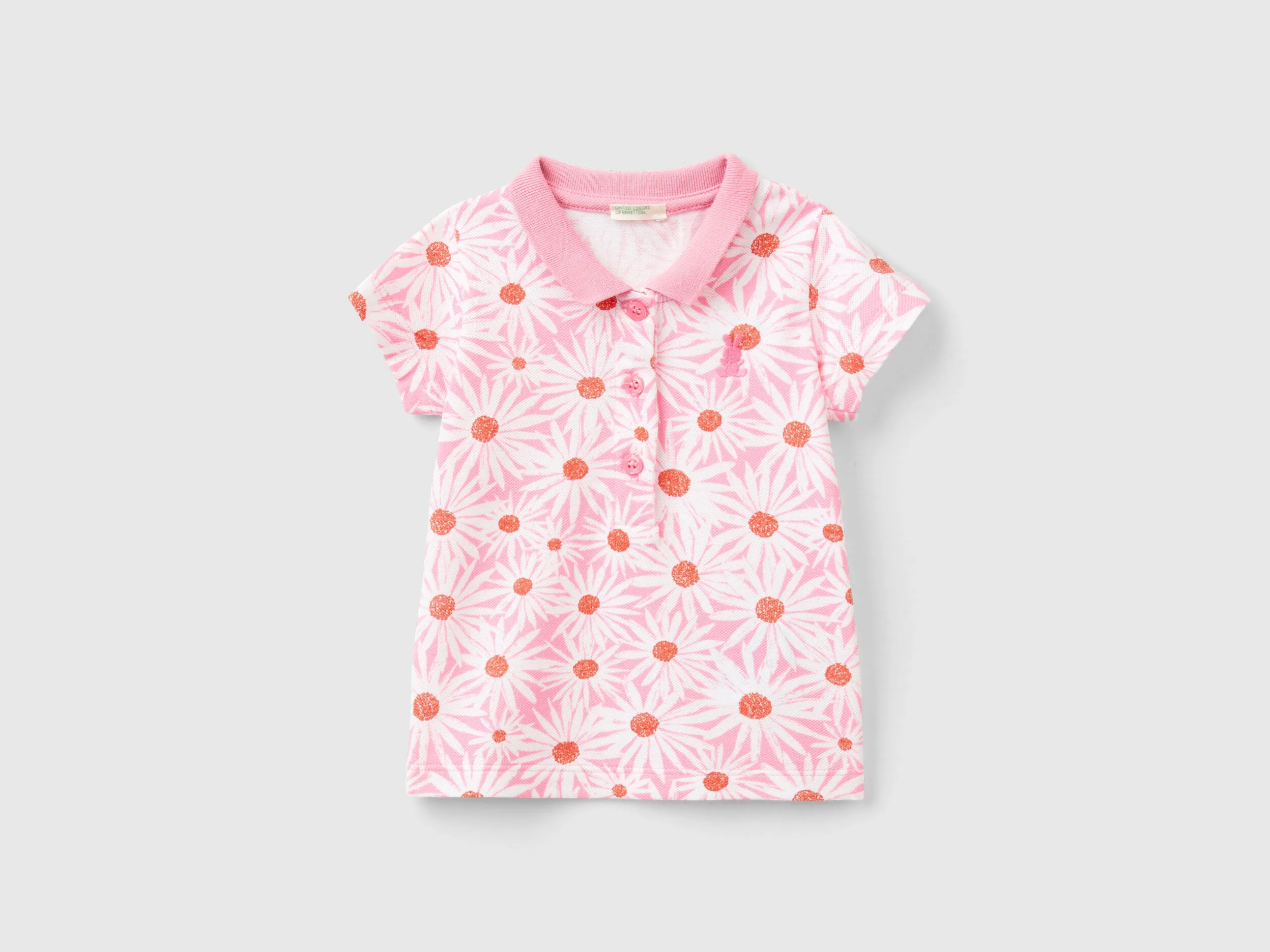 Polo con estampado floral