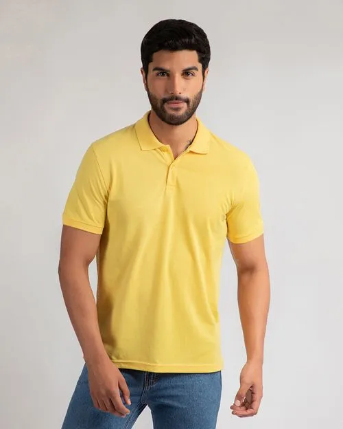 Polo Cuello Camisa Hombre Renato Amarillo