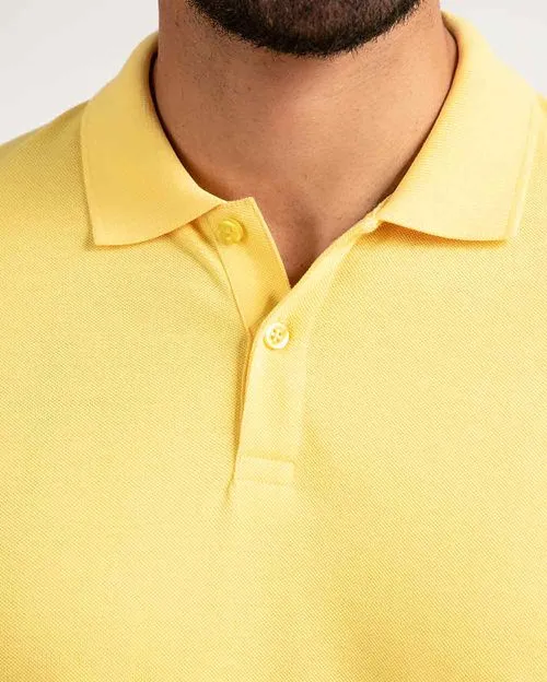 Polo Cuello Camisa Hombre Renato Amarillo