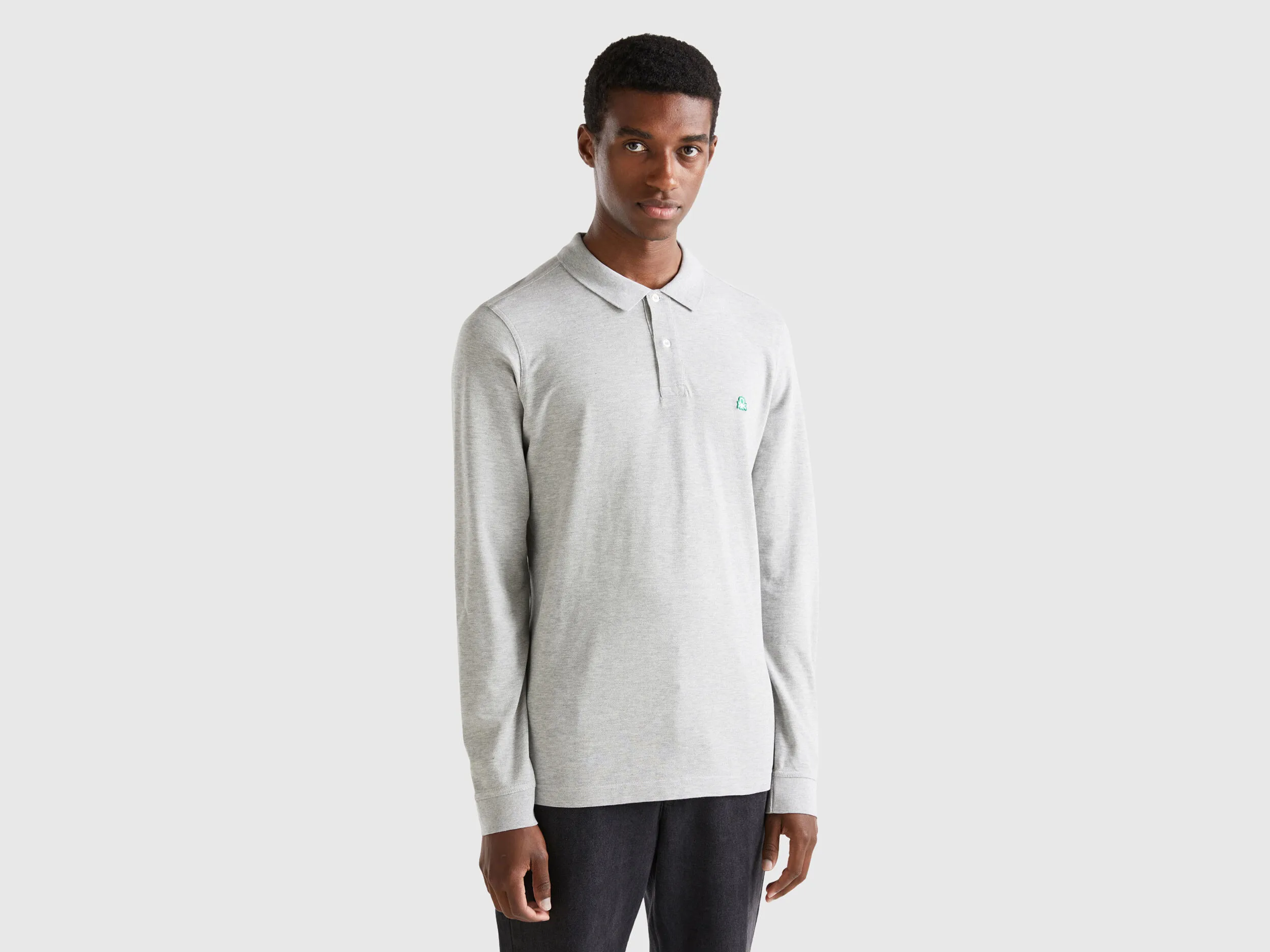Polo de manga larga de 100 % algodón