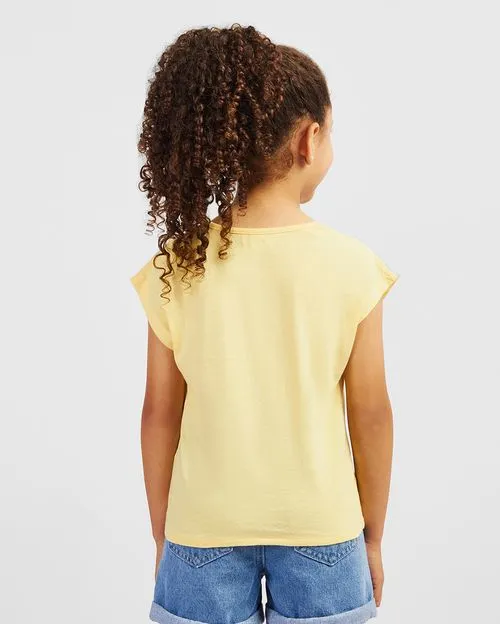 Polo Niña Lea Kimono Amarillo Banana