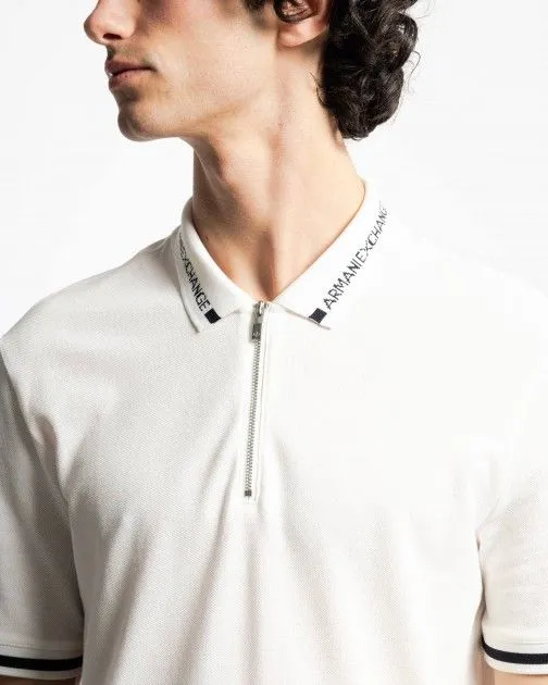 Polo piquet Armani Exchange 3DZFLH Blanco