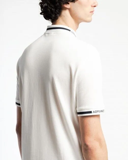 Polo piquet Armani Exchange 3DZFLH Blanco
